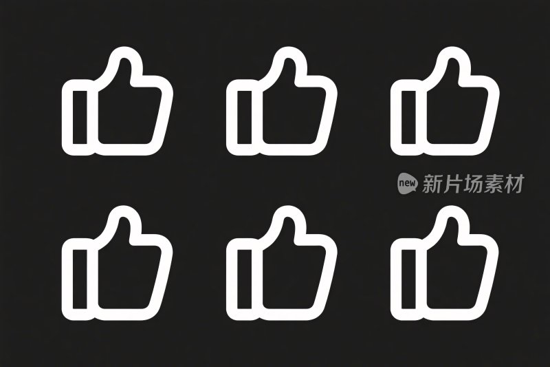 点赞符号图标插画