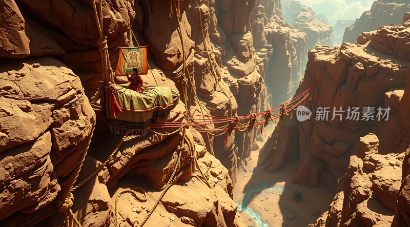 峡谷中的神秘吊桥