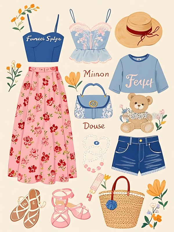 时尚夏日穿搭指南花朵裙装与可爱配饰