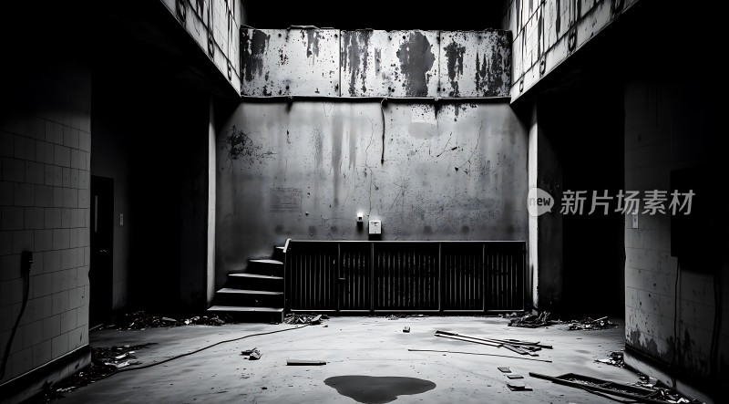 废弃建筑中的神秘楼梯