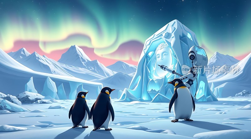 南极奇遇记企鹅与神秘雕像