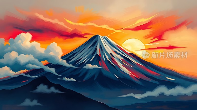 日出富士山