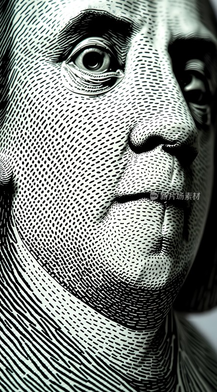 美元本杰明·富兰克林特写