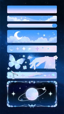 蓝色星河梦幻夜空