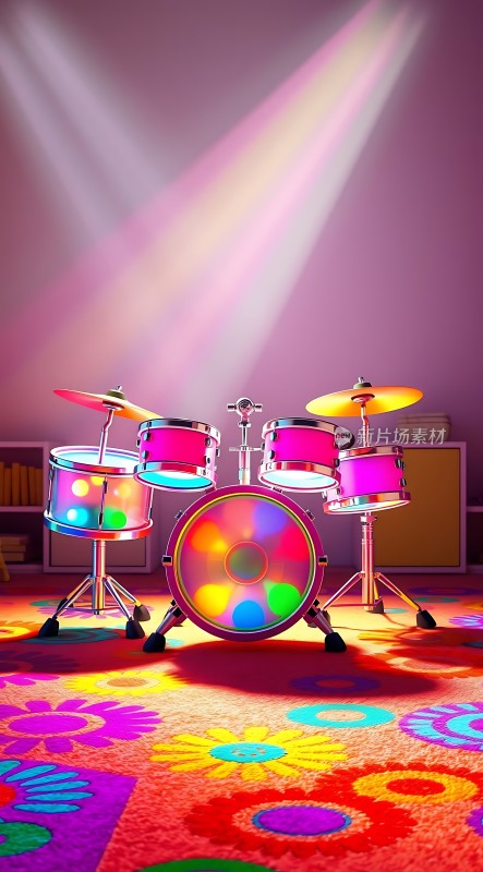 彩色鼓组舞台灯光