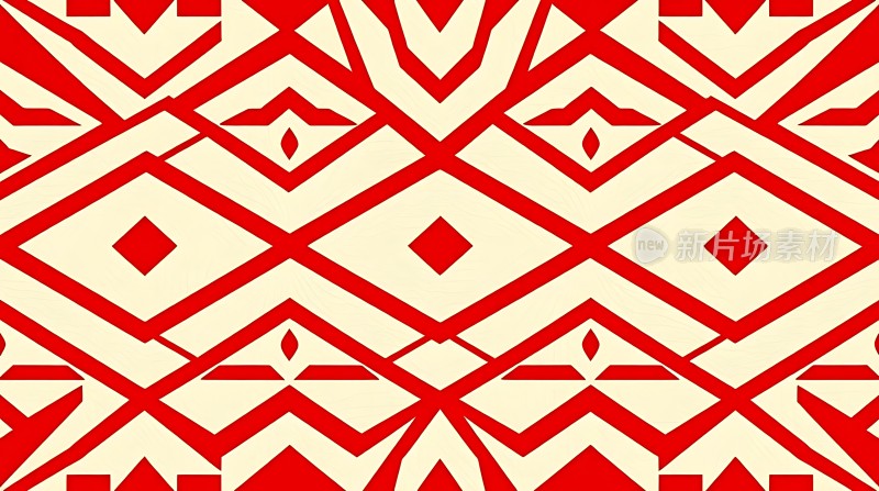 红色几何图案设计