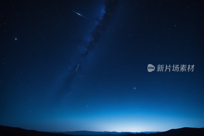 星空夜空一颗流星和一颗流星背景纹理图片