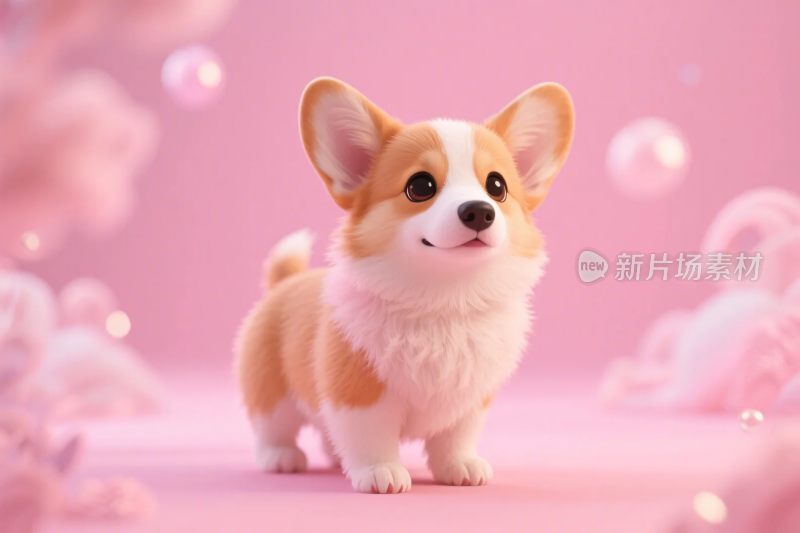 可爱柯基梦幻场景