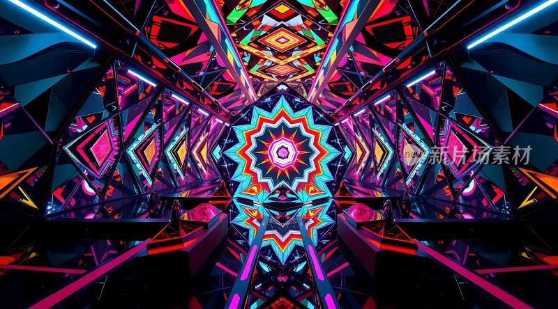 霓虹幻境几何星芒