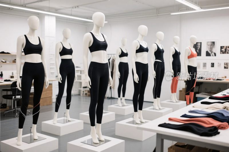 服装店模特服饰陈列场景