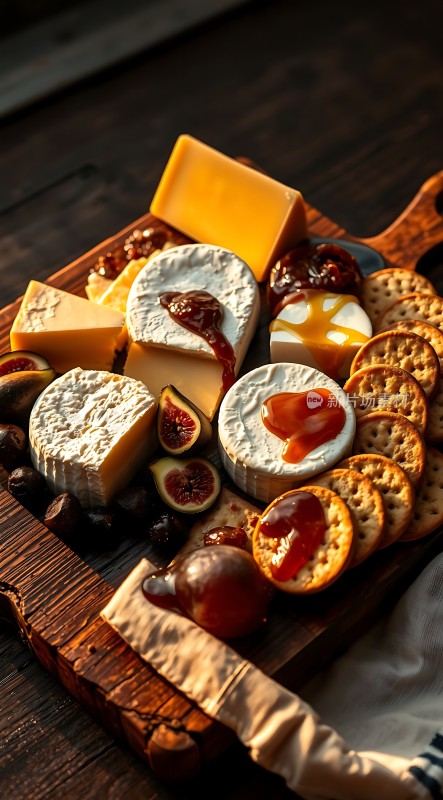 阳光下的奶酪拼盘