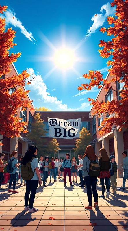 阳光下的校园梦想启航