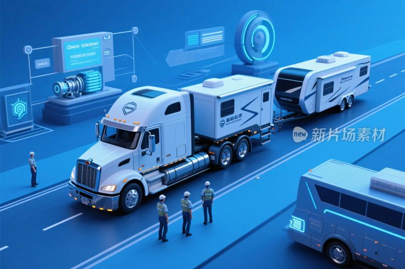 智能物流运输插画