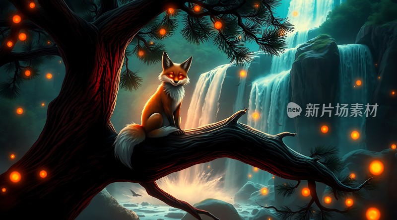 萤光森林中的神秘狐狸