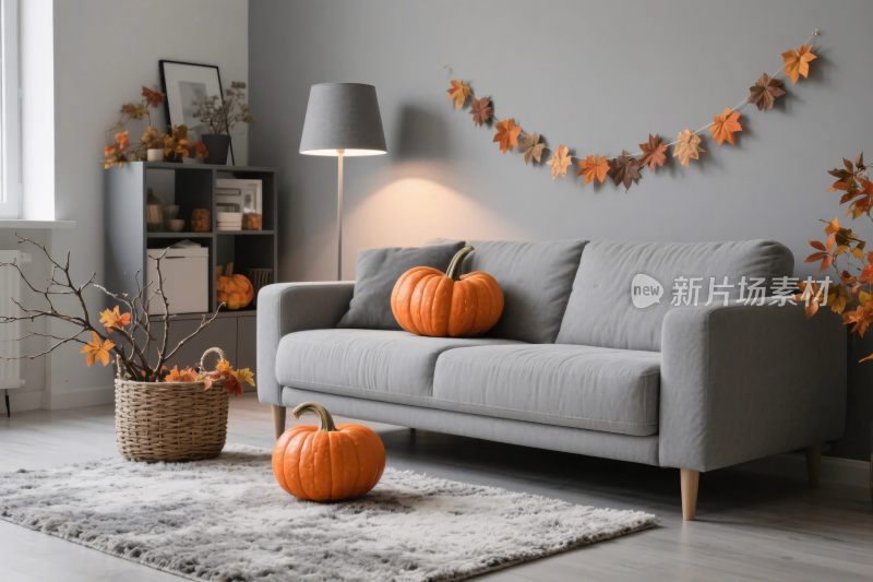 温馨秋季室内家居场景