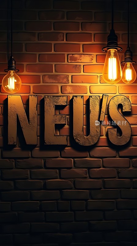砖墙上的霓虹灯招牌