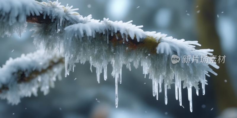 唯美冰花雪景