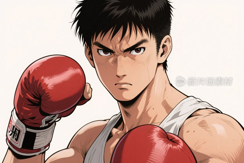 拳击动漫角色插画