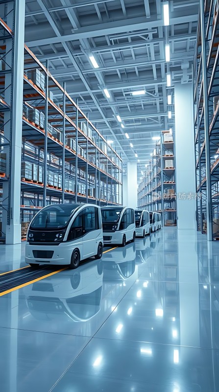 智能物流仓库自动化小车高效作业