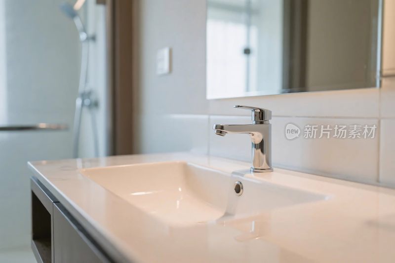 现代浴室洗手台场景