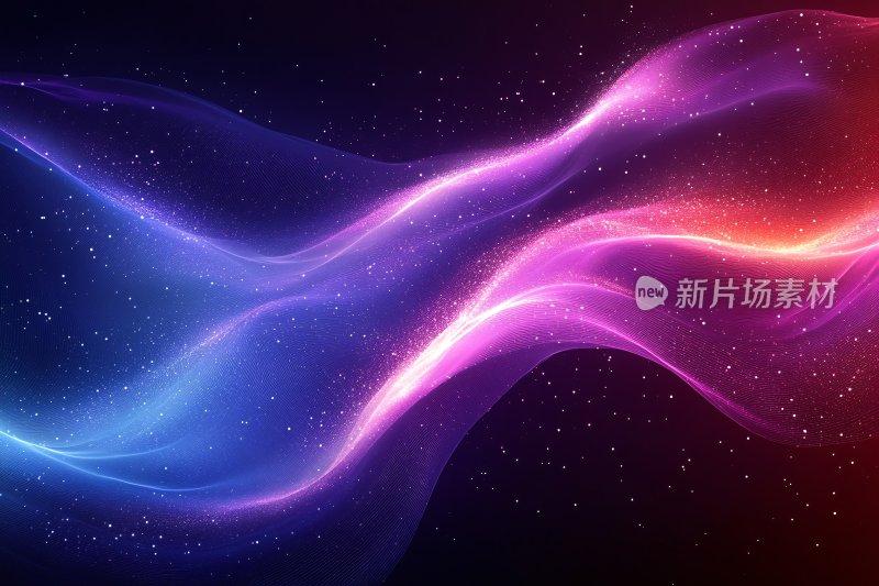 梦幻炫彩流动光线背景