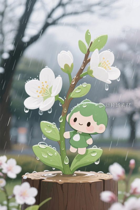 绿衣精灵樱花雨