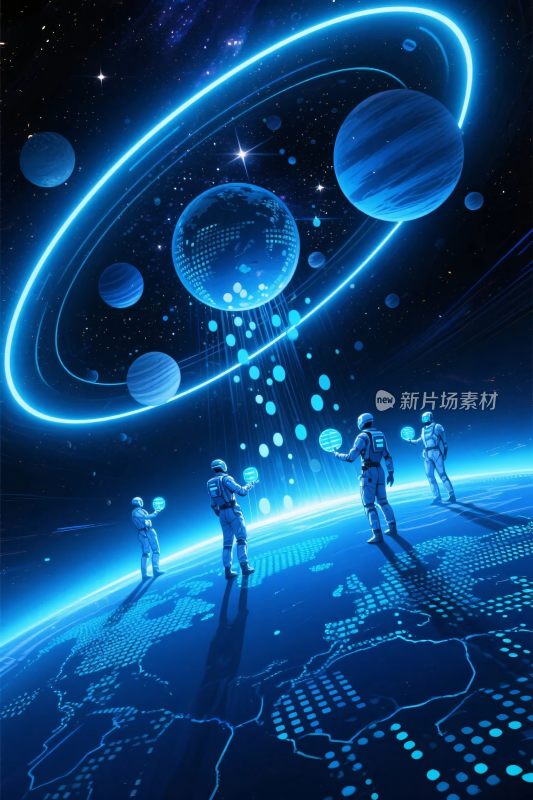 科幻太空宇航员场景