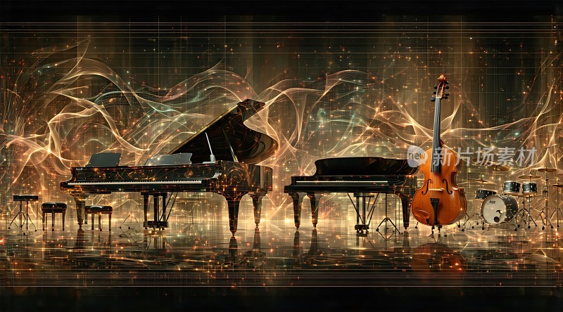 音乐盛宴钢琴、大提琴与架子鼓