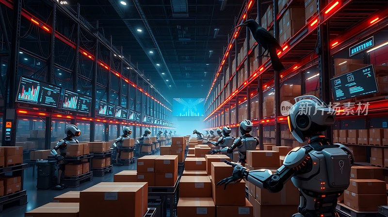 智能仓储机器人协作搬运货物