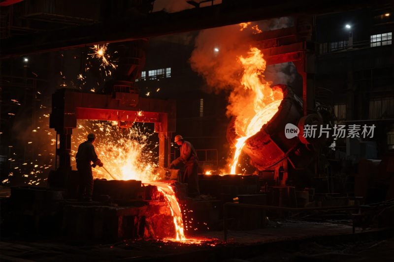 工业炼钢作业场景