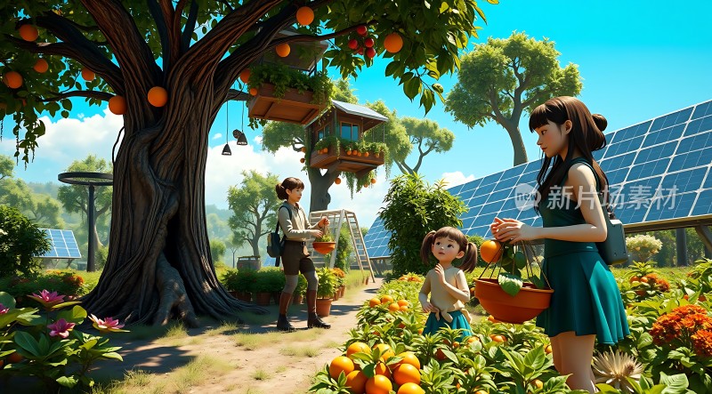 绿色家园太阳能与自然和谐共处