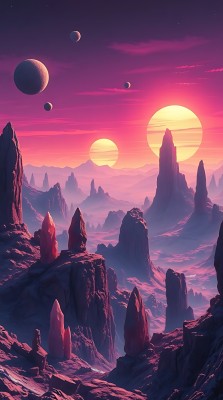 紫色星球日落奇景 紫色星球日落奇景