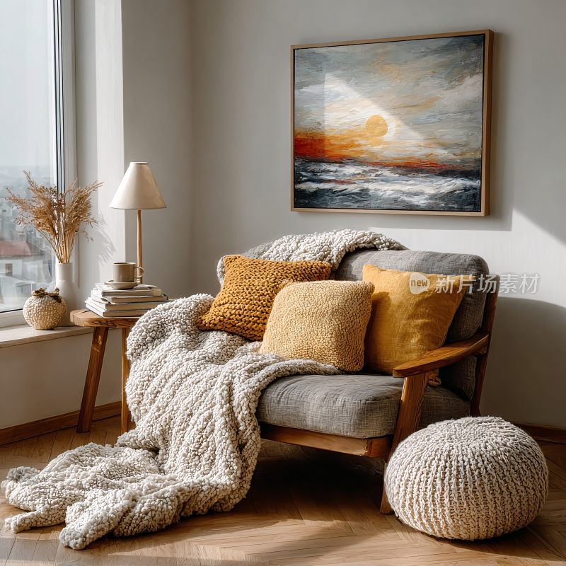 温馨舒适的室内休闲角落