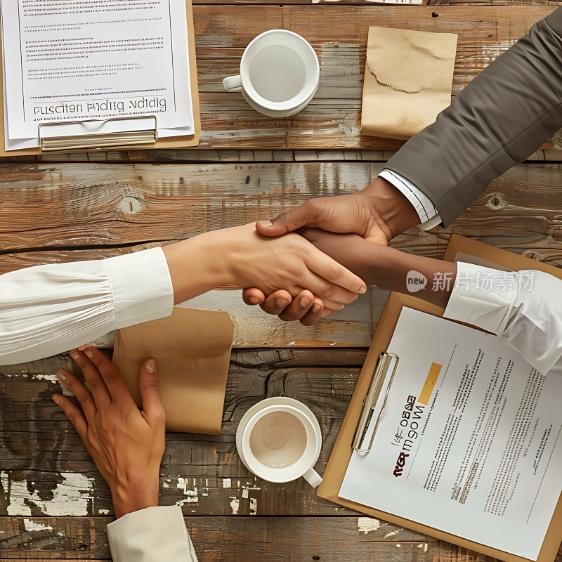 商务合作握手言和