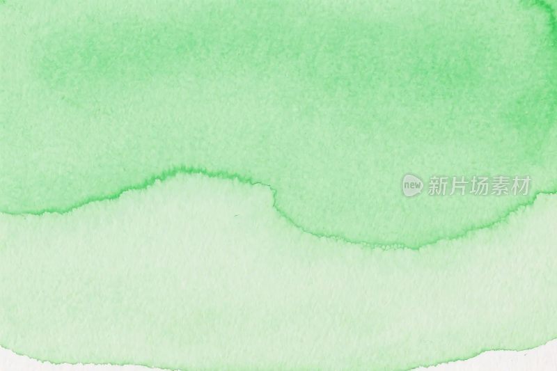 绿色水彩插画背景