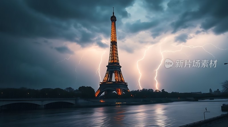 埃菲尔铁塔闪电之夜