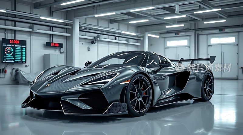 黑色跑车科技感十足性能卓越未来感十足！