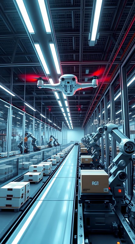 智能物流中心无人机与机器人协同作业