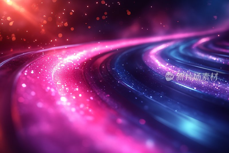 梦幻炫彩的流动光线背景