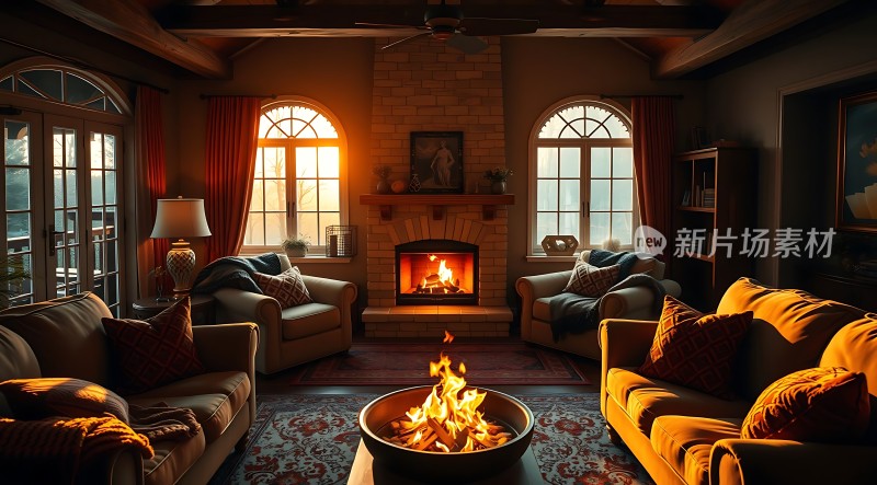温馨壁炉客厅