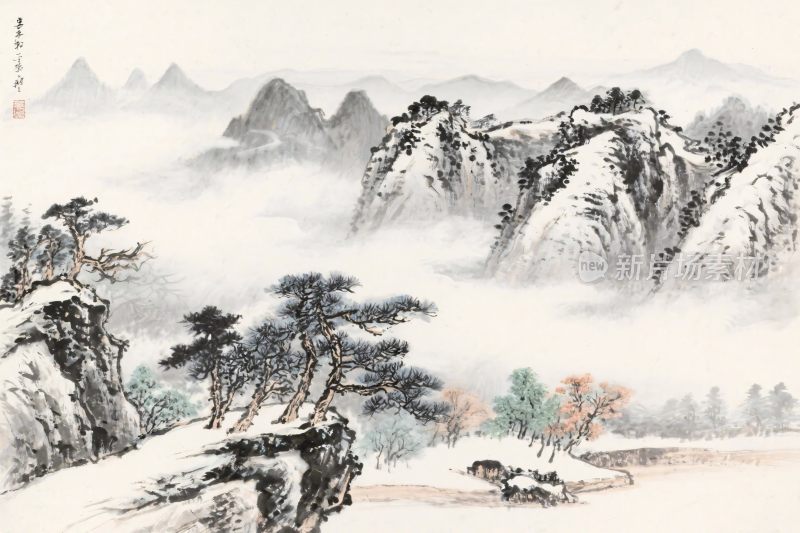 古典山水水墨国画