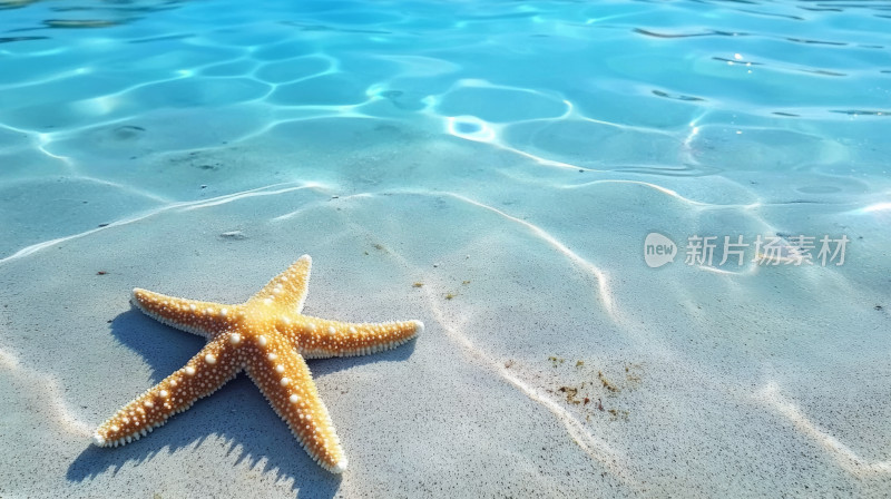 清澈海水海边海星海洋动物小清新壁纸