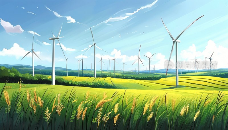 风车田野壁纸