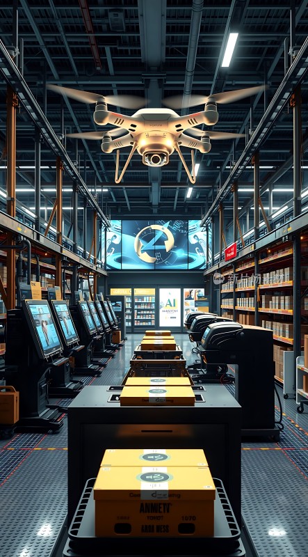 智能物流中心无人机与自动化系统高效运作