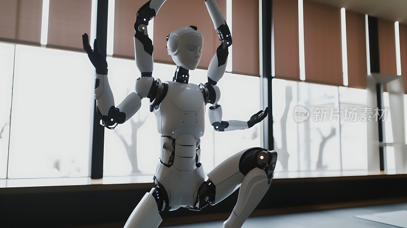 智能机器人展示瑜伽动作
