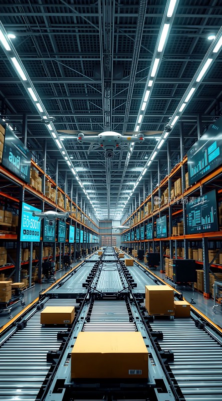 智能物流中心无人机与传送带协同作业