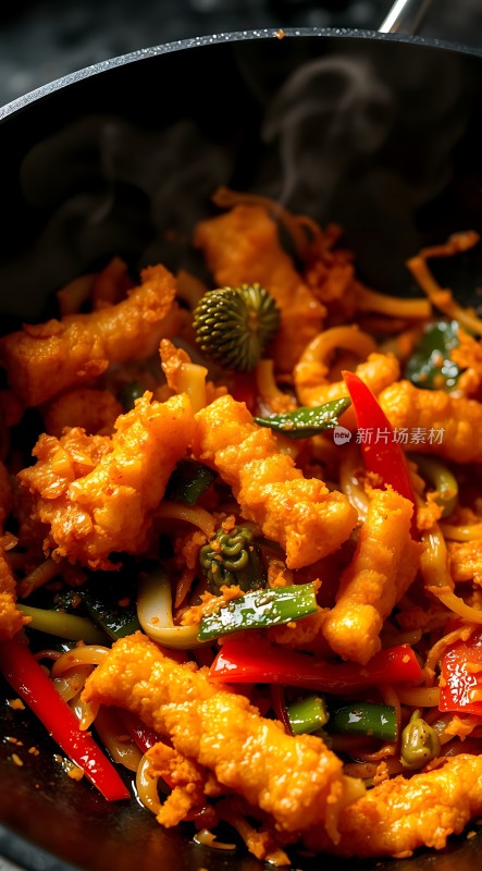 香辣鱼柳炒时蔬