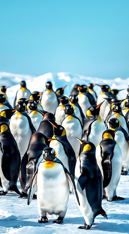 南极雪地上的企鹅大军