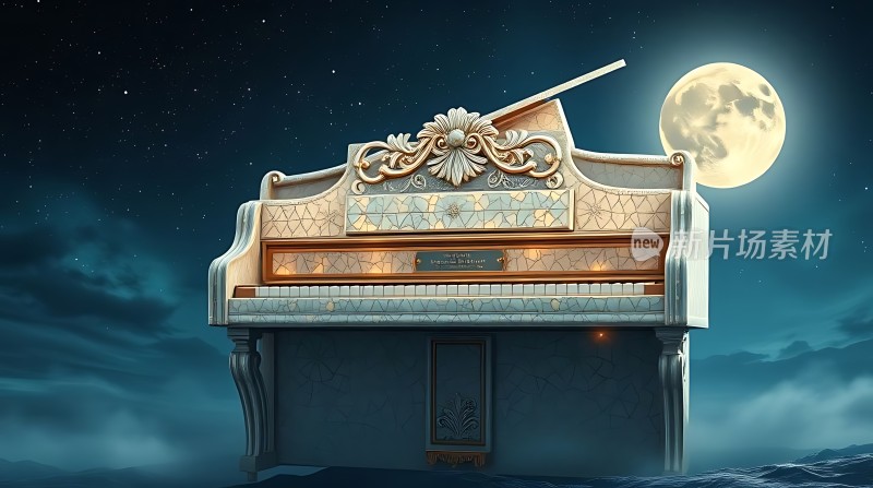 钢琴之夜月光下的梦幻旋律