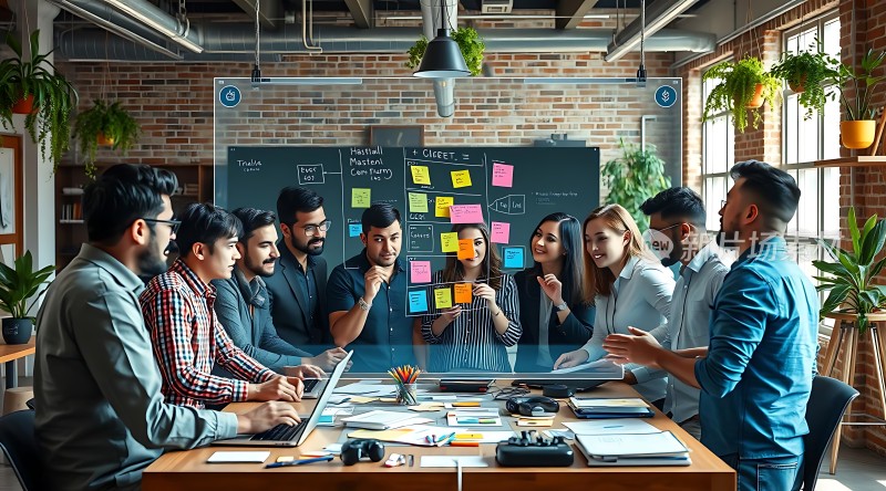 团队协作头脑风暴会议